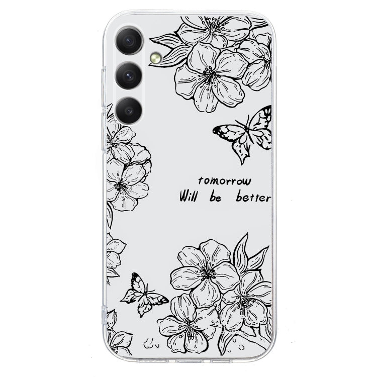 For Samsung Galaxy S25 FE 5G Colorful Painting Pattern TPU Phone Case(Butterfly Flower) - Galaxy S25 5G Cases by PMC Jewellery | Online Shopping South Africa | PMC Jewellery | Buy Now Pay Later Mobicred