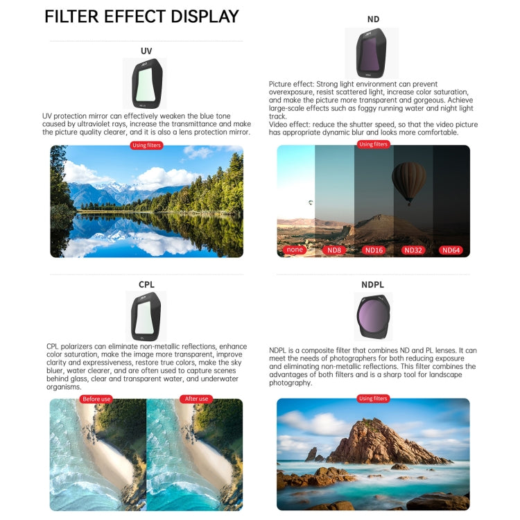 For DJI Air 3S JSR CB Series Drone Lens Filter, Filter:ND64 - free shipping - PMC TechLife - Order now!