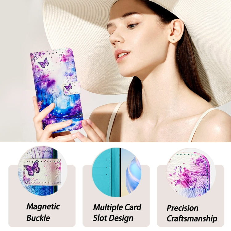 For iPhone 16e Art Colored Drawing Pattern Leather Phone Case(Dreamland) - iPhone 16e Cases by PMC TechLife | Online Shopping South Africa | PMC TechLife | Buy Now Pay Later Mobicred