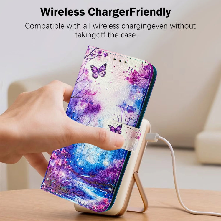 For iPhone 16e Art Colored Drawing Pattern Leather Phone Case(Dreamland) - iPhone 16e Cases by PMC TechLife | Online Shopping South Africa | PMC TechLife | Buy Now Pay Later Mobicred