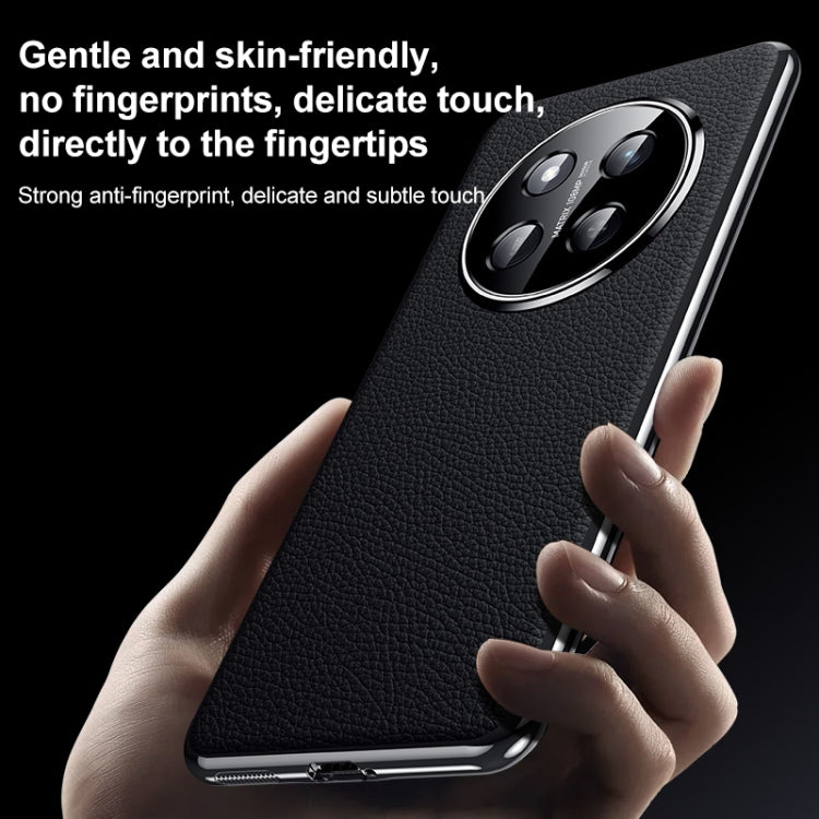 For Honor Magic7 Genuine Leather PC Phone Case(Dark Purple) - Honor Cases by PMC TechLife | Online Shopping South Africa | PMC TechLife | Buy Now Pay Later Mobicred