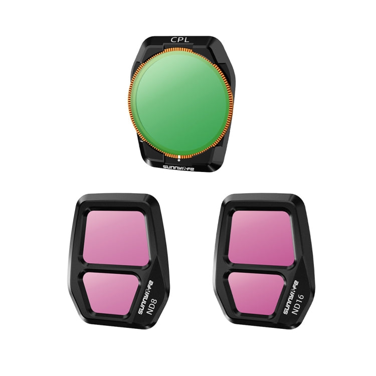 For DJI Air 3S Sunnylife Camera Lens Filter, Filter:3 in 1 CPL ND8 ND16 - free shipping - PMC TechLife - Order now!