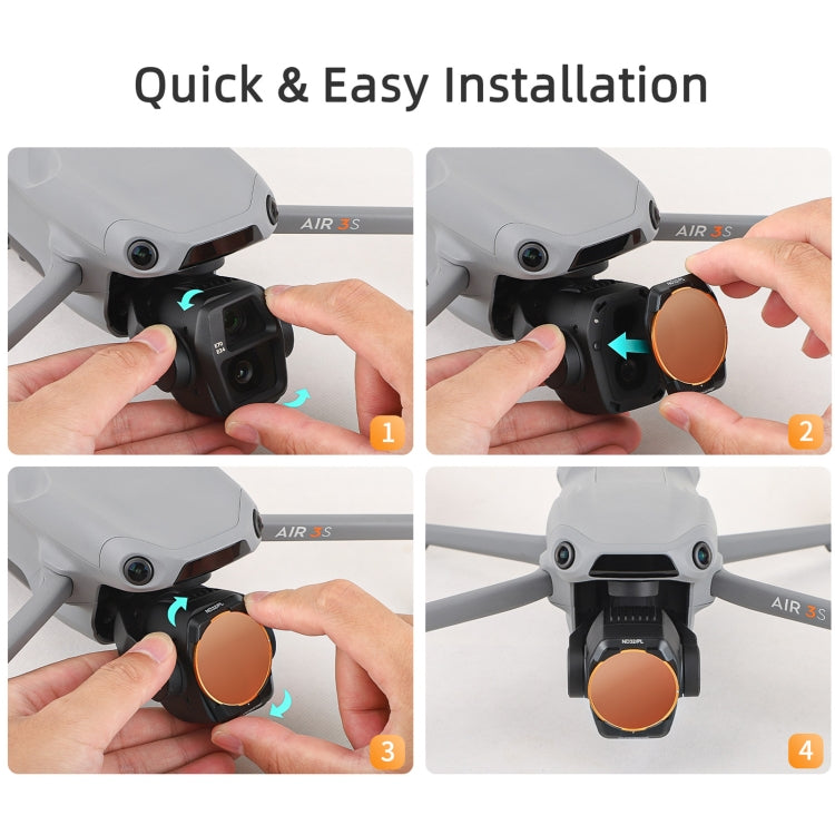 For DJI Air 3S Sunnylife Camera Lens Filter, Filter:ND32 - free shipping - PMC TechLife - Order now!
