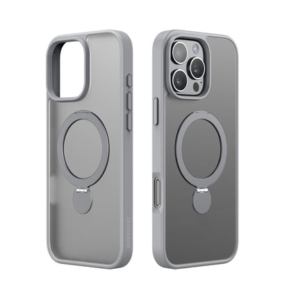 For iPhone 16 Pro Max DUX DUCIS Yind Series MagSafe TPU Hybrid PC Phone Case with Stand(Grey) - iPhone 16 Pro Max Cases by DUX DUCIS | Online Shopping South Africa | PMC Jewellery | Buy Now Pay Later Mobicred