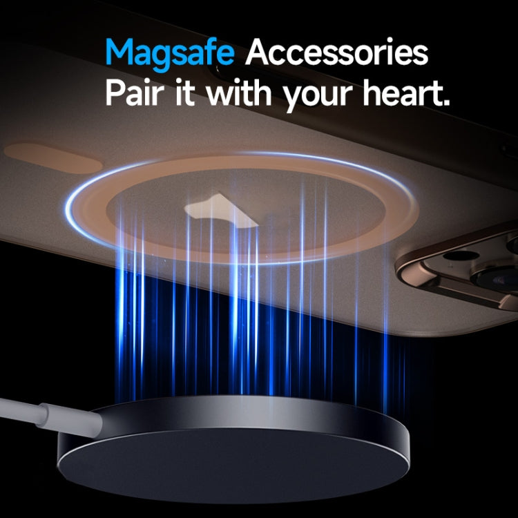 For iPhone 16 Plus SULADA Light Sand MagSafe Magnetic PC Hybrid TPU Phone Case(Grey) - free shipping - PMC Jewellery - Order now!