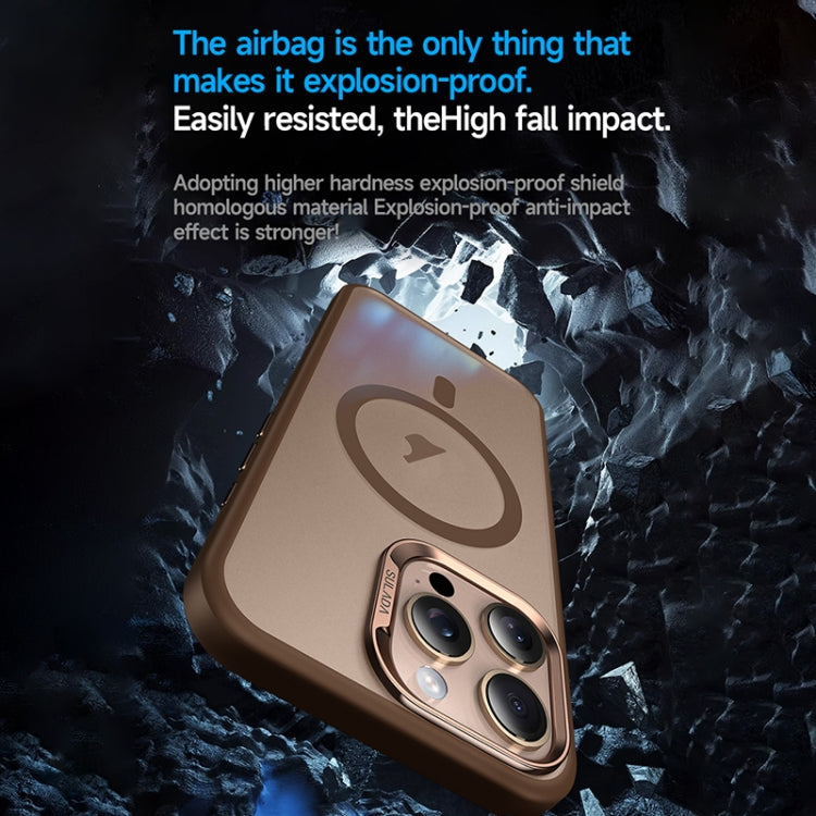 For iPhone 16 Pro Max SULADA Light Sand MagSafe Magnetic PC Hybrid TPU Phone Case(Gold) - iPhone 16 Pro Max Cases by SULADA | Online Shopping South Africa | PMC Jewellery | Buy Now Pay Later Mobicred