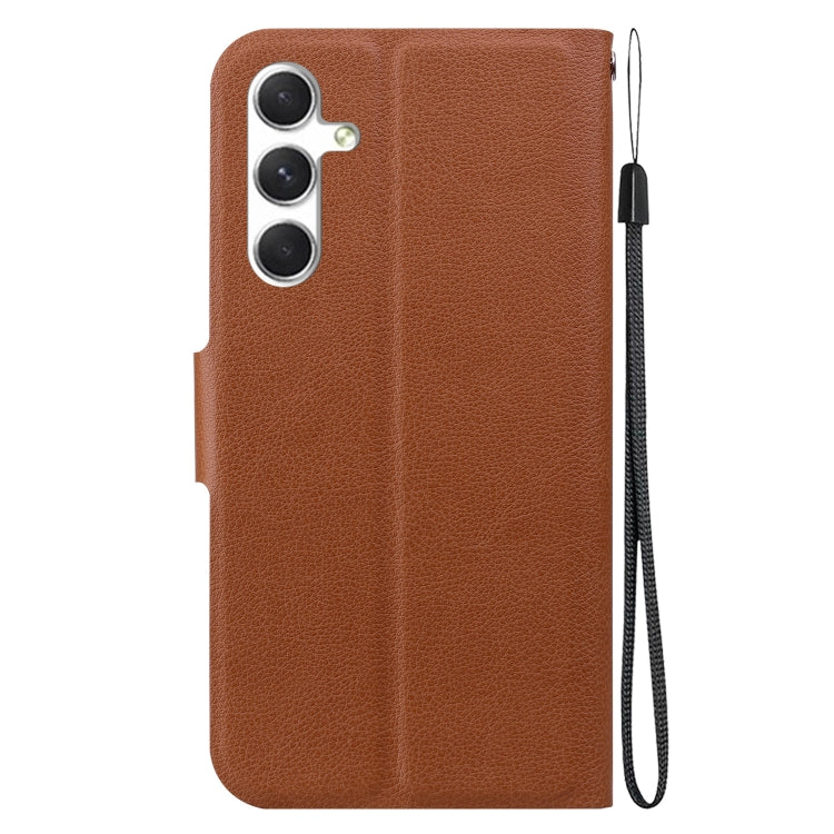 For Samsung Galaxy S25 5G Ultra-thin Voltage Magnetic Buckle Leather Phone Case(Brown) - Galaxy S25 5G Cases by PMC Jewellery | Online Shopping South Africa | PMC Jewellery | Buy Now Pay Later Mobicred