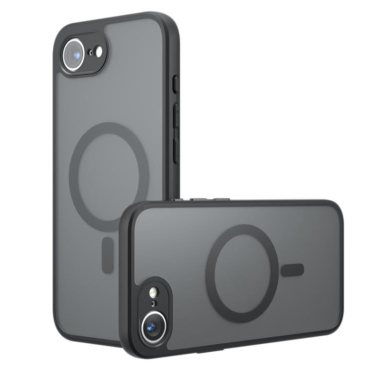 For iPhone 16e Armor MagSafe Precise Hole PC Hybrid TPU Phone Case(Frosted Black) - iPhone 16e Cases by PMC TechLife | Online Shopping South Africa | PMC TechLife | Buy Now Pay Later Mobicred