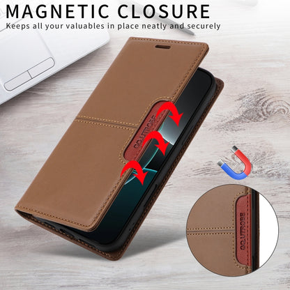 For iPhone 16 Pro Max GQUTROBE G01 RFID Anti-theft Leather Phone Case(Brown) - iPhone 16 Pro Max Cases by GQUTROBE | Online Shopping South Africa | PMC Jewellery | Buy Now Pay Later Mobicred