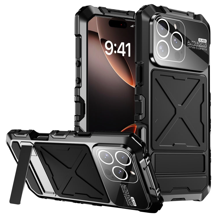 For iPhone 16 Pro R-JUST Life Waterproof Dustproof Shockproof Phone Case(Black) - iPhone 16 Pro Cases by R-JUST | Online Shopping South Africa | PMC Jewellery | Buy Now Pay Later Mobicred