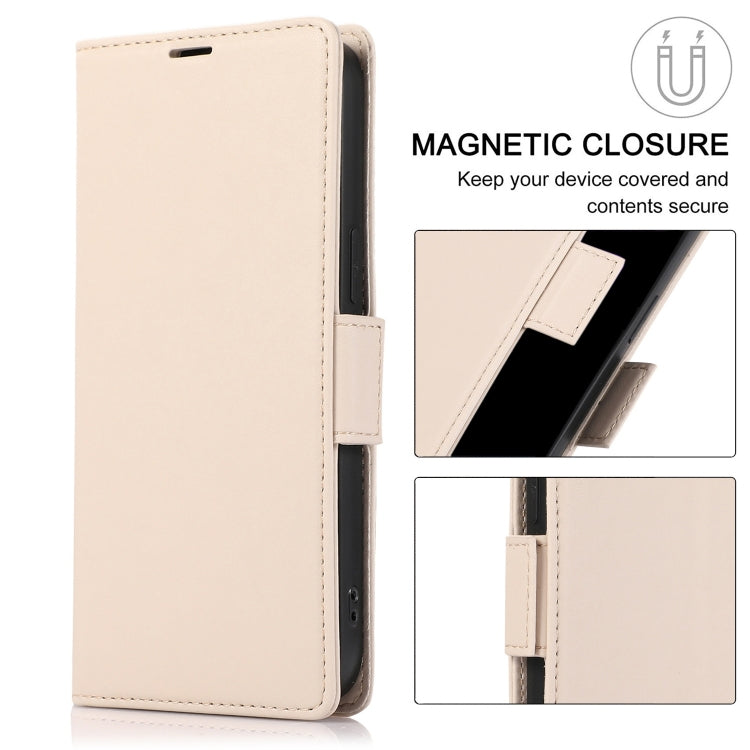 For Samsung Galaxy S25+ / S24+ 5G Side Buckle RFID Anti-theft Leather Phone Case(Apricot) - Galaxy S25+ 5G Cases by PMC Jewellery | Online Shopping South Africa | PMC Jewellery | Buy Now Pay Later Mobicred