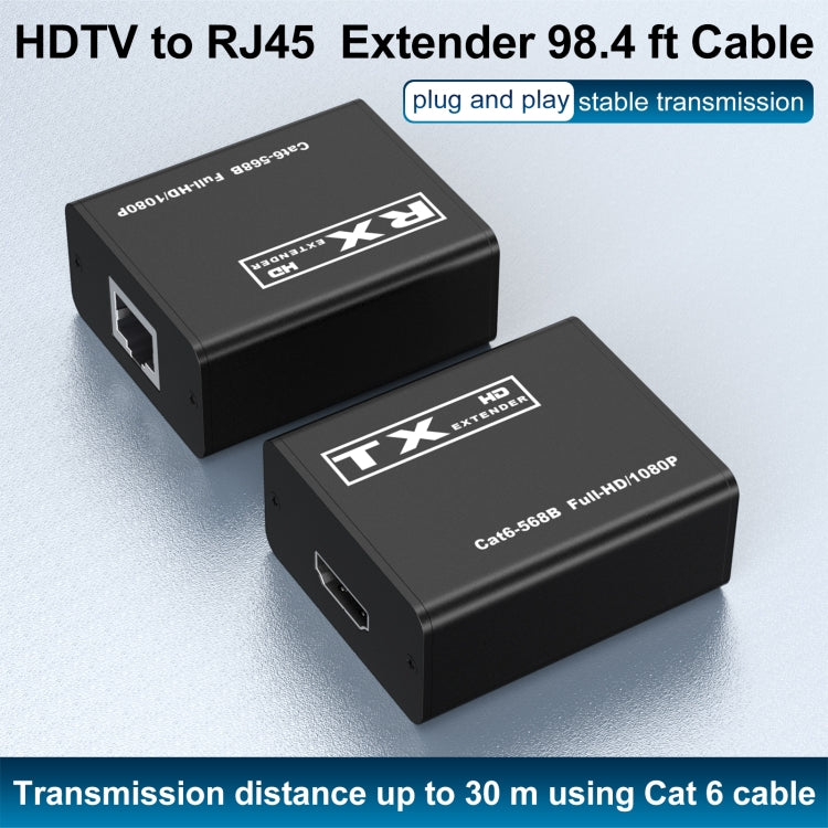 30m HDTV to RJ45 Network Cable Extender - Amplifier by PMC TechLife | Online Shopping South Africa | PMC TechLife | Buy Now Pay Later Mobicred