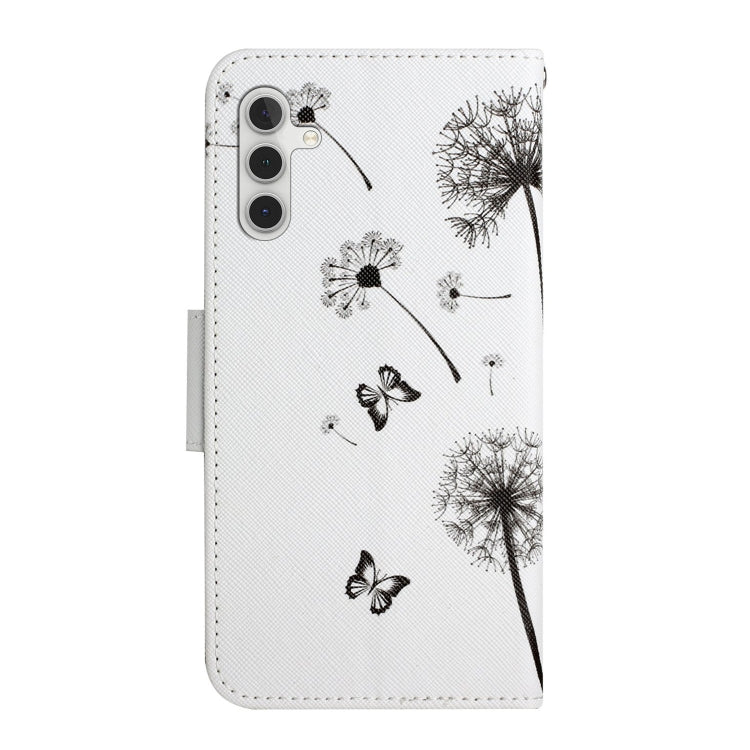 For Samsung Galaxy S25+ 5G Colored Drawing Pattern Leather Phone Case(Dandelion) - Galaxy S25+ 5G Cases by PMC Jewellery | Online Shopping South Africa | PMC Jewellery | Buy Now Pay Later Mobicred