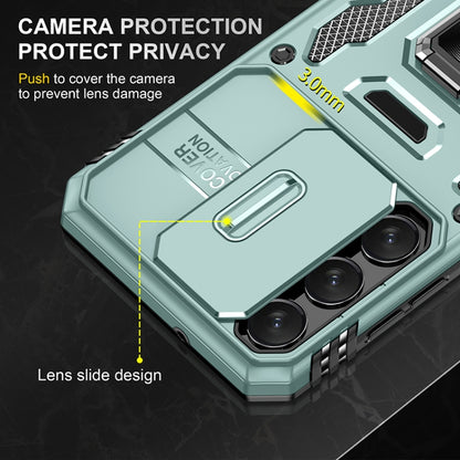 For Samsung Galaxy S25+ 5G Armor PC Hybrid TPU Camera Shield Phone Case(Alpine Green) - Galaxy S25+ 5G Cases by PMC Jewellery | Online Shopping South Africa | PMC Jewellery | Buy Now Pay Later Mobicred