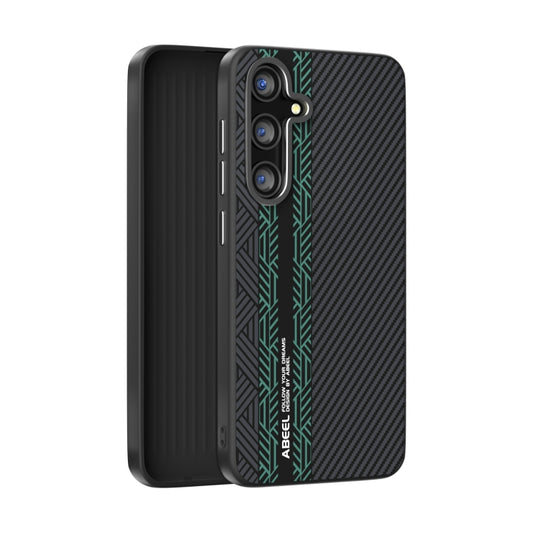 For Samsung Galaxy S25 5G ABEEL 6D Micro Relief MagSafe Magnetic Phone Case(Green) - Galaxy S25 5G Cases by PMC Jewellery | Online Shopping South Africa | PMC Jewellery | Buy Now Pay Later Mobicred