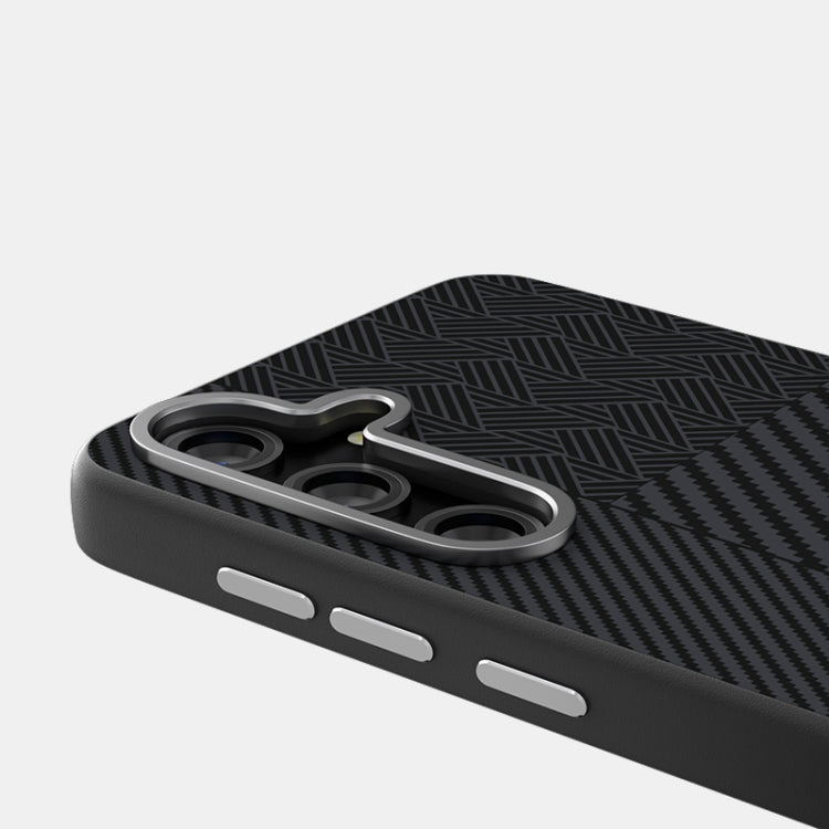 For Samsung Galaxy S25 5G ABEEL 6D Micro Relief MagSafe Magnetic Phone Case(Carbon Fiber Black) - Galaxy S25 5G Cases by PMC Jewellery | Online Shopping South Africa | PMC Jewellery | Buy Now Pay Later Mobicred