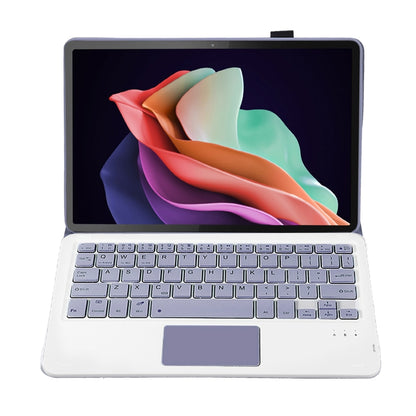 For Huawei MatePad SE 10.4 AH13-A Ultra-thin Detachable Bluetooth Keyboard Leather Tablet Case with Touchpad(Lavender White) - Others Keyboard by PMC Jewellery | Online Shopping South Africa | PMC Jewellery | Buy Now Pay Later Mobicred