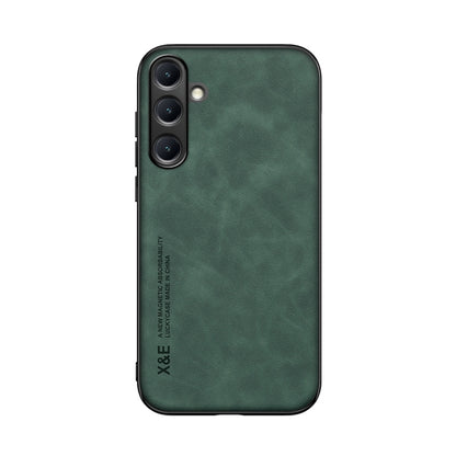 For Samsung Galaxy S25+ 5G Skin Feel Magnetic Leather Back Phone Case(Green) - Galaxy S25+ 5G Cases by PMC Jewellery | Online Shopping South Africa | PMC Jewellery | Buy Now Pay Later Mobicred