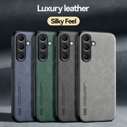 For Samsung Galaxy S25+ 5G Skin Feel Magnetic Leather Back Phone Case(Green) - Galaxy S25+ 5G Cases by PMC Jewellery | Online Shopping South Africa | PMC Jewellery | Buy Now Pay Later Mobicred