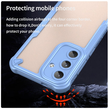 For Samsung Galaxy S25 5G Armor Glaze PC Hybrid TPU Phone Case(Blue) - Galaxy S25 5G Cases by PMC Jewellery | Online Shopping South Africa | PMC Jewellery | Buy Now Pay Later Mobicred