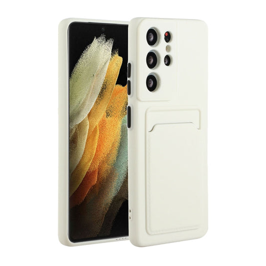 For Samsung Galaxy S25 Ultra 5G Card Slot Design Shockproof TPU Phone Case(White) - Galaxy S25 Ultra 5G Cases by PMC Jewellery | Online Shopping South Africa | PMC Jewellery | Buy Now Pay Later Mobicred