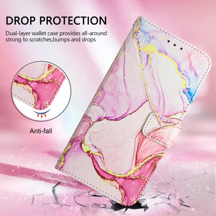 For Doogee N55 Plus PT003 Marble Pattern Flip Leather Phone Case(Rose Gold) - More Brand by PMC TechLife | Online Shopping South Africa | PMC TechLife | Buy Now Pay Later Mobicred