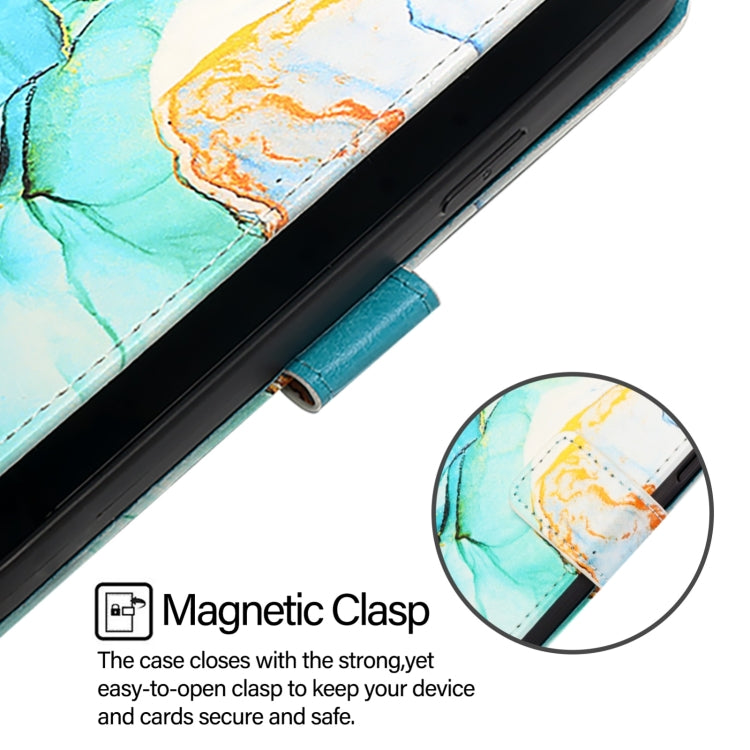 For Doogee N55 Plus PT003 Marble Pattern Flip Leather Phone Case(Green) - More Brand by PMC TechLife | Online Shopping South Africa | PMC TechLife | Buy Now Pay Later Mobicred