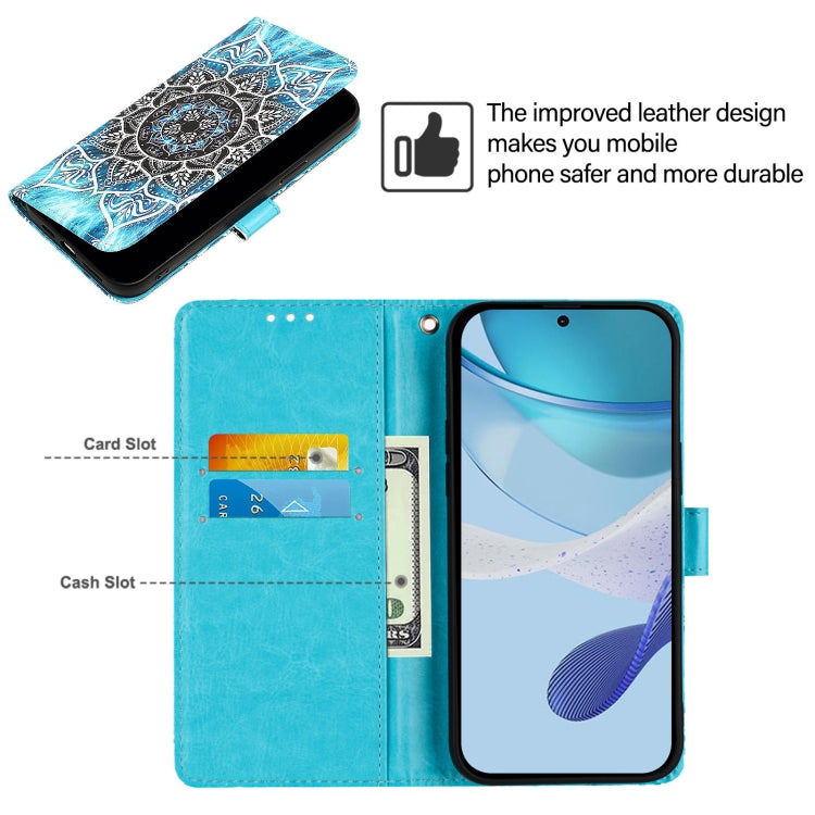 For Doogee N55 Plus Colored Drawing Pattern Plain Weave Leather Phone Case(Undersea Mandala) - More Brand by PMC TechLife | Online Shopping South Africa | PMC TechLife | Buy Now Pay Later Mobicred