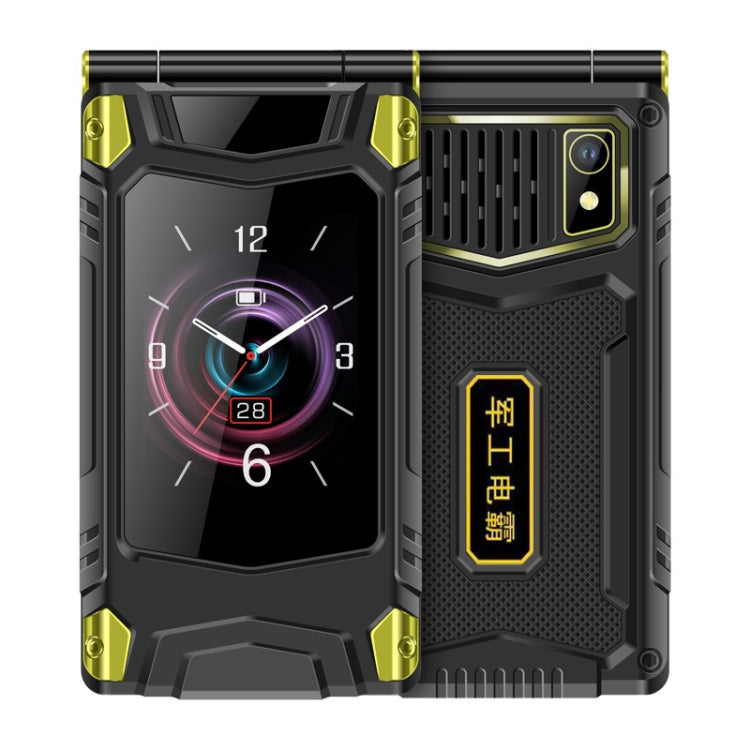 M7+ 4G Dual Screen Flip Elder Rugged Phone, 2.8 inch Inner, 2.4 inch Outer, 6800mAh Battery, 24 Keys, Flashlight, Network: 4G, Dual SIM, SOS, Plug:EU Plug(Black) - Others by PMC Jewellery | Online Shopping South Africa | PMC Jewellery | Buy Now Pay Later Mobicred