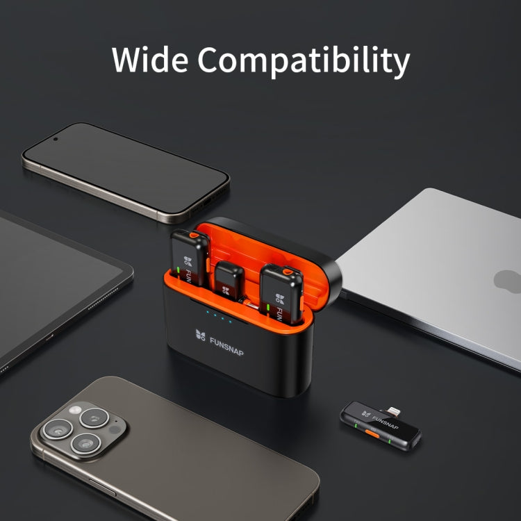 FUNSNAP S6 Lavalier Wireless Microphone, 8 Pin RX + 1 TX - Microphone by FUNSNAP | Online Shopping South Africa | PMC TechLife | Buy Now Pay Later Mobicred