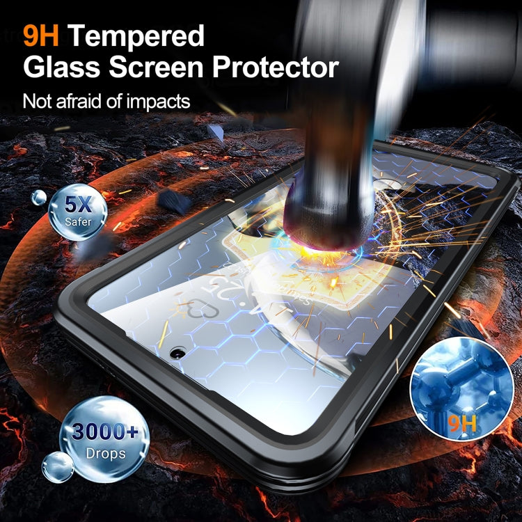For Samsung Galaxy S25+ 5G RedPepper Tempered Glass MagSafe Phone Case(Black) - Galaxy S25+ 5G Cases by RedPepper | Online Shopping South Africa | PMC Jewellery | Buy Now Pay Later Mobicred
