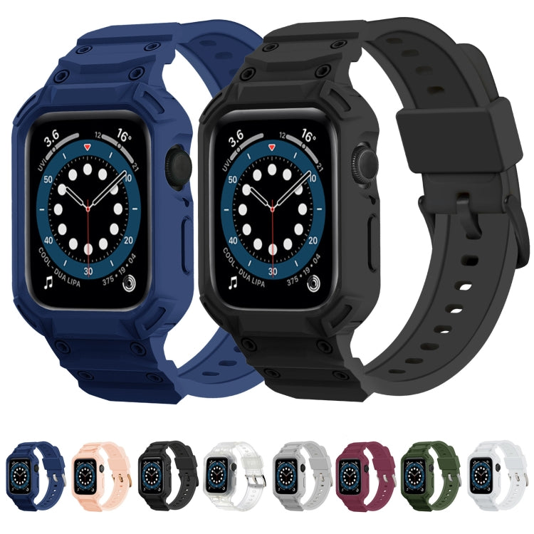 For Apple Watch Series 10 42mm Armor TPU Case Integrated Watch Band(Frosted Clear) - free shipping - PMC Jewellery - Order now!