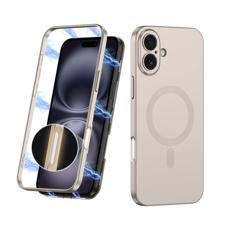For iPhone 16 Plus GKK MagSafe Full Coverage Phone Case(Titanium Gray) - free shipping - PMC Jewellery - Order now!