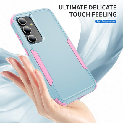 For Samsung Galaxy S25 5G TPU + PC Shockproof Protective Phone Case(Grey Green + Pink) - Galaxy S25 5G Cases by PMC Jewellery | Online Shopping South Africa | PMC Jewellery | Buy Now Pay Later Mobicred