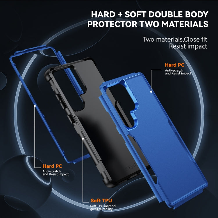 For Samsung Galaxy S25 Ultra 5G TPU + PC Shockproof Protective Phone Case(Royal Blue + Black) - Galaxy S25 Ultra 5G Cases by PMC Jewellery | Online Shopping South Africa | PMC Jewellery | Buy Now Pay Later Mobicred