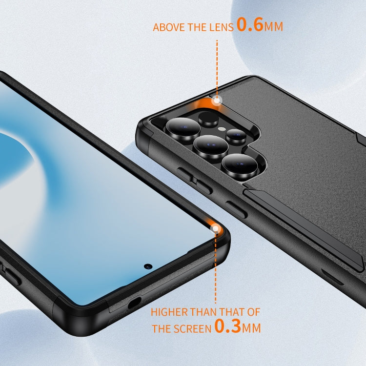 For Samsung Galaxy S25 Ultra 5G TPU + PC Shockproof Protective Phone Case(Black) - Galaxy S25 Ultra 5G Cases by PMC Jewellery | Online Shopping South Africa | PMC Jewellery | Buy Now Pay Later Mobicred