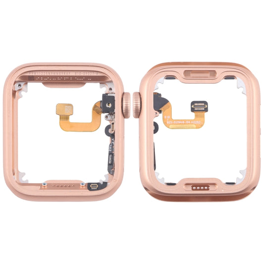 For Apple Watch Series 6 44MM GPS Aluminium Alloy Middle Frame Bezel Plate with Crown Spin Axis Flex Cable(Gold) - Middle Frame by PMC Jewellery | Online Shopping South Africa | PMC Jewellery | Buy Now Pay Later Mobicred