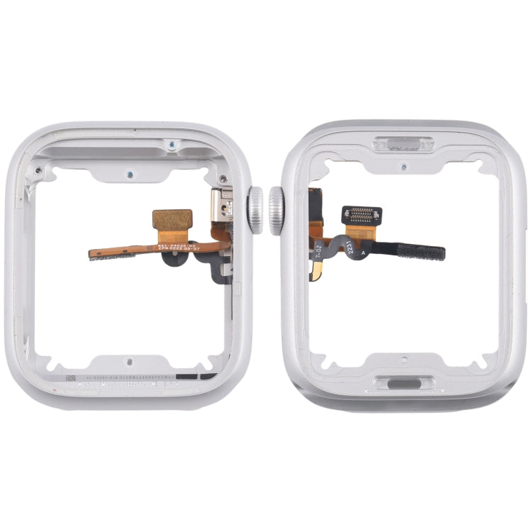 For Apple Watch Series  8 / 9 45MM LTE Aluminium Alloy Middle Frame Bezel Plate with Crown Spin Axis Flex Cable(Silver) - Middle Frame by PMC Jewellery | Online Shopping South Africa | PMC Jewellery | Buy Now Pay Later Mobicred