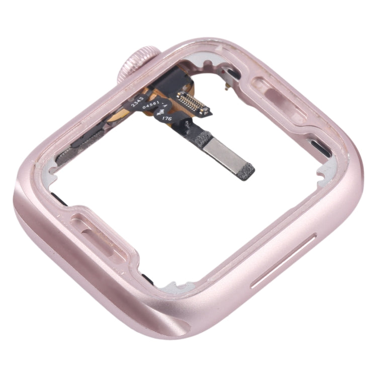 For Apple Watch Series 9 41MM GPS Aluminium Alloy Middle Frame Bezel Plate with Crown Spin Axis Flex Cable(Pink) - Middle Frame by PMC Jewellery | Online Shopping South Africa | PMC Jewellery | Buy Now Pay Later Mobicred