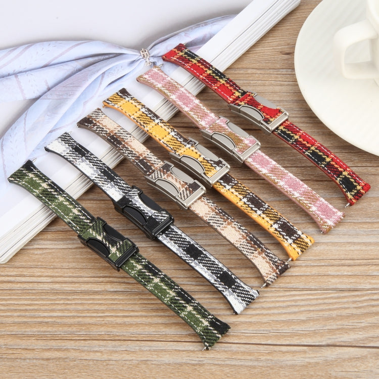 20mm Universal Slim Magnetic Buckle Napped Fabric Leather Watch Band(Red) - free shipping - PMc TechLife - Order now!