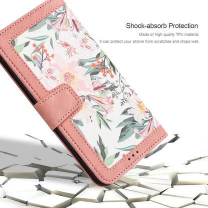 For Samsung Galaxy S25 5G Floral Pattern Leather Phone Case with Lanyard(Pink) - Galaxy S25 5G Cases by PMC Jewellery | Online Shopping South Africa | PMC Jewellery | Buy Now Pay Later Mobicred