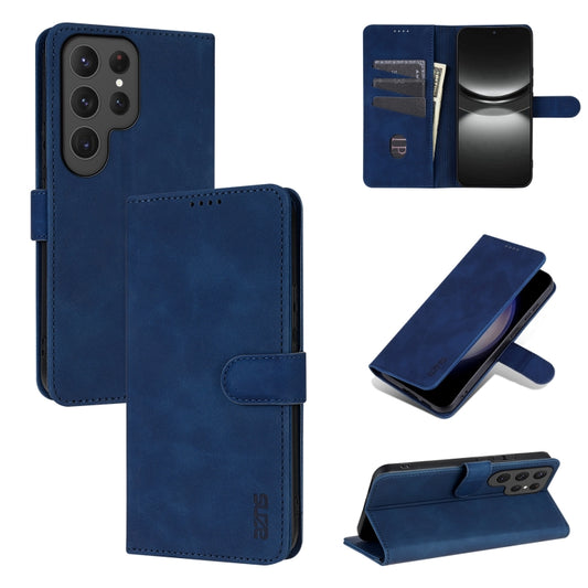 For Samsung Galaxy S25 Ultra 5G AZNS Skin Feel Calf Texture Flip Leather Phone Case(Blue) - Galaxy S25 Ultra 5G Cases by AZNS | Online Shopping South Africa | PMC Jewellery | Buy Now Pay Later Mobicred