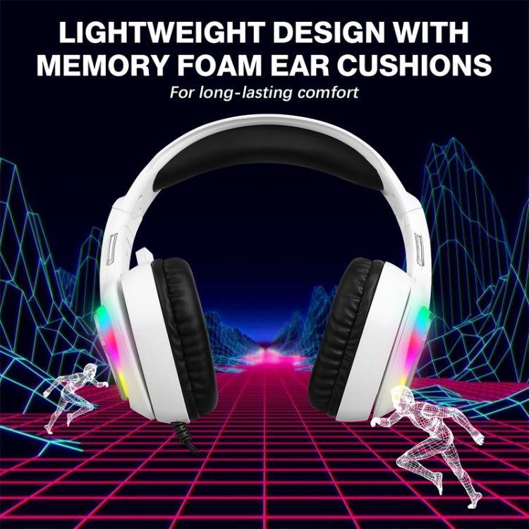 KOTION EACH G4100 Head-mounted Stereo Gaming Earphone with Mic, Black White, Length: About 2.1m - Multimedia Headset by KOTION EACH | Online Shopping South Africa | PMC TechLife | Buy Now Pay Later Mobicred