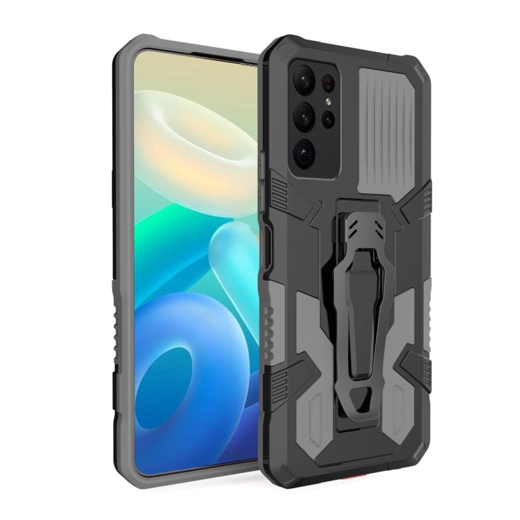 For Samsung Galaxy S25 Ultra 5G Armor Warrior Shockproof PC + TPU Phone Case(Grey) - Galaxy S25 Ultra 5G Cases by PMC Jewellery | Online Shopping South Africa | PMC Jewellery | Buy Now Pay Later Mobicred