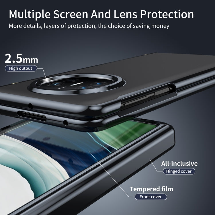 For Huawei Mate X5 Integrated AG Frosted Vacuum Plating Phone Case(Black) - Huawei Cases by PMC TechLife | Online Shopping South Africa | PMC TechLife | Buy Now Pay Later Mobicred