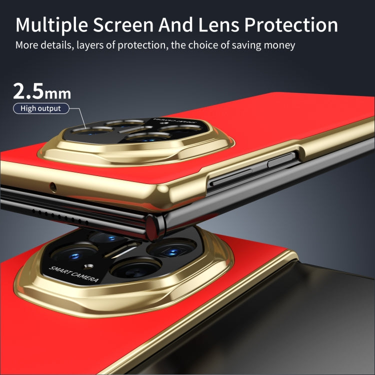 For Huawei Mate XT Ultimate Design Integrated AG Frosted Vacuum Plating Phone Case(Red) - Huawei Cases by PMC TechLife | Online Shopping South Africa | PMC TechLife | Buy Now Pay Later Mobicred