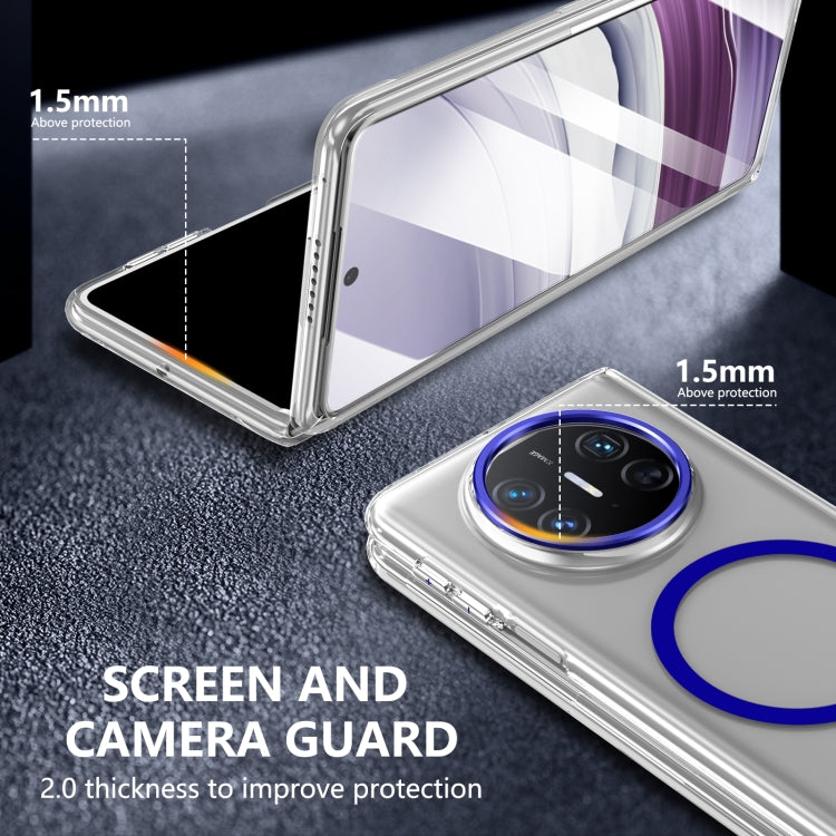 For Huawei Mate X3 lce Folding Series MagSafe Integrated Clear PC Phone Case(Royal Blue) - Huawei Cases by PMC TechLife | Online Shopping South Africa | PMC TechLife | Buy Now Pay Later Mobicred