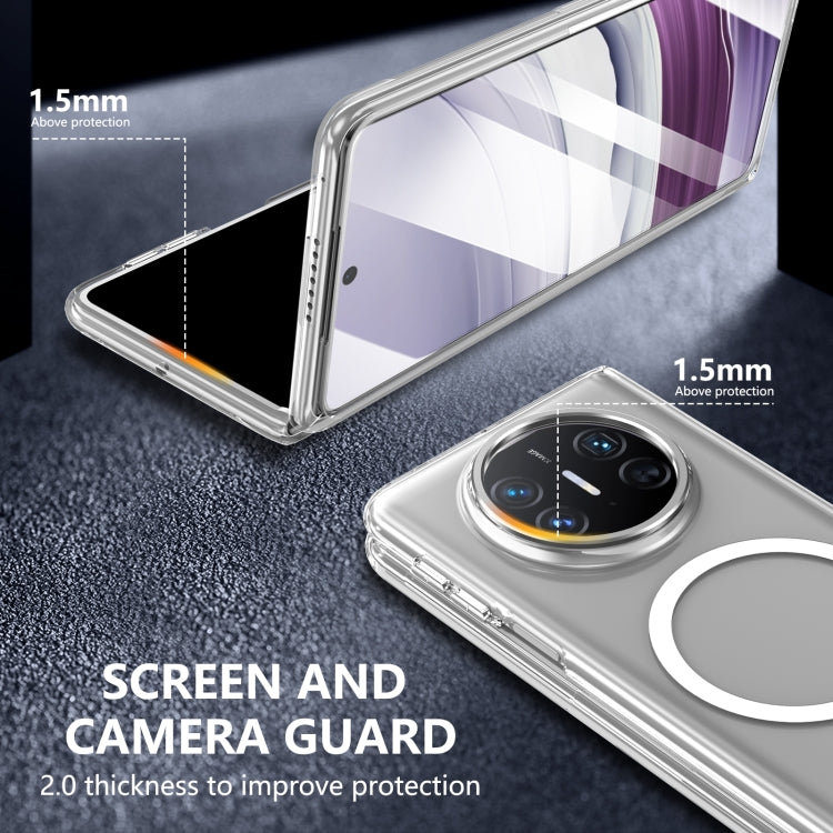 For Huawei Mate X3 lce Folding Series MagSafe Integrated Clear PC Phone Case(Silver) - Huawei Cases by PMC TechLife | Online Shopping South Africa | PMC TechLife | Buy Now Pay Later Mobicred