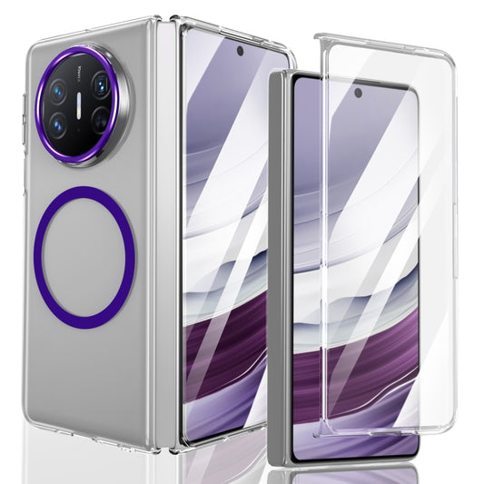 For Huawei Mate X5 lce Folding Series MagSafe Integrated Clear PC Phone Case(Purple) - Huawei Cases by PMC Jewellery | Online Shopping South Africa | PMC Jewellery | Buy Now Pay Later Mobicred