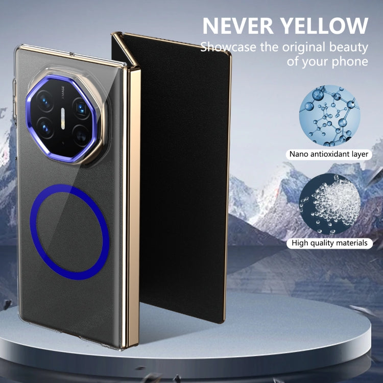 For Huawei Mate XT Ultimate Design lce Folding Series MagSafe Integrated Clear PC Phone Case(Royal Blue) - Huawei Cases by PMC TechLife | Online Shopping South Africa | PMC TechLife | Buy Now Pay Later Mobicred